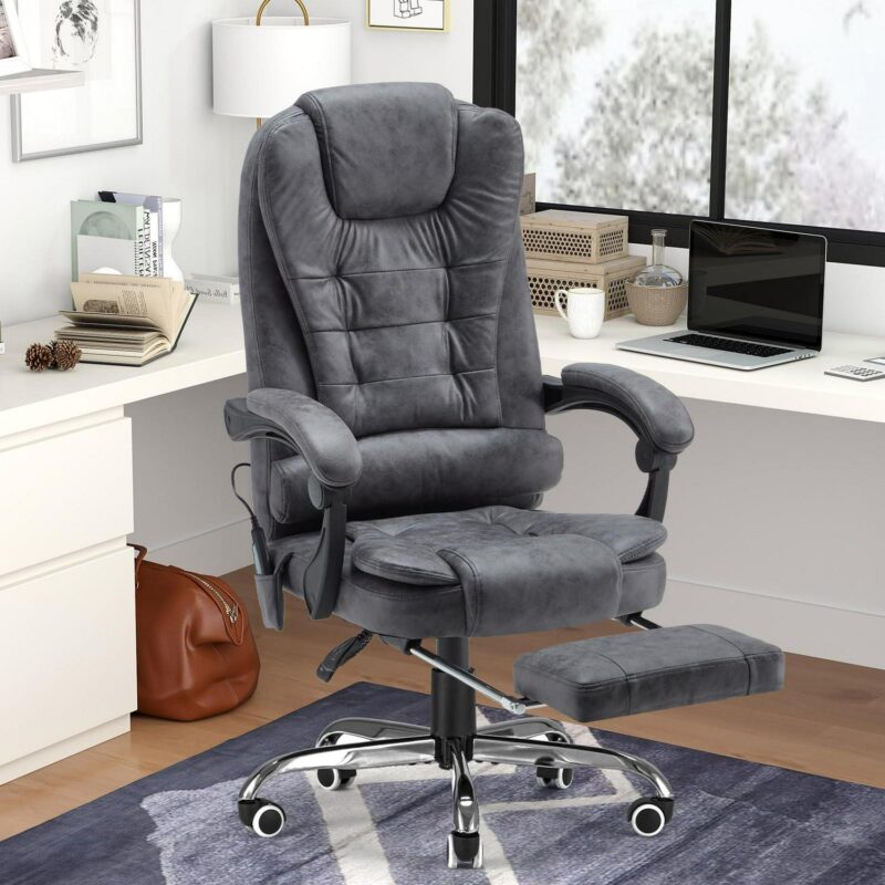 AECOJOY Dark Gray Contemporary Ergonomic Adjustable Height Swivel Manager Chair - Image 5