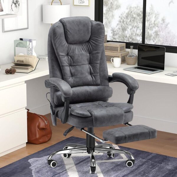 AECOJOY Dark Gray Contemporary Ergonomic Adjustable Height Swivel Manager Chair