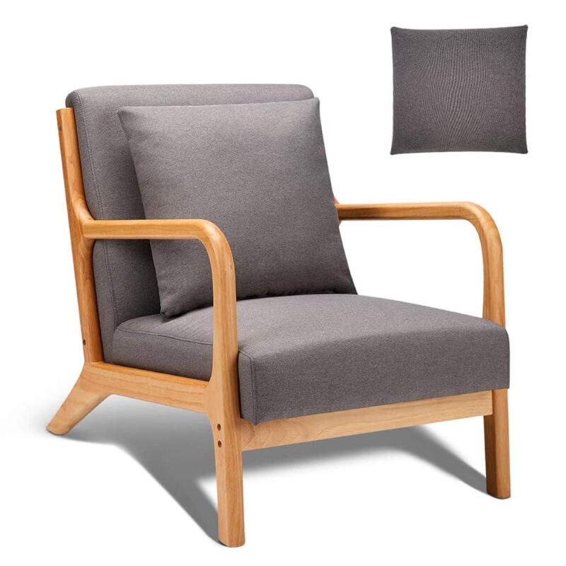 AECOJOY Modern Gray Accent Chair