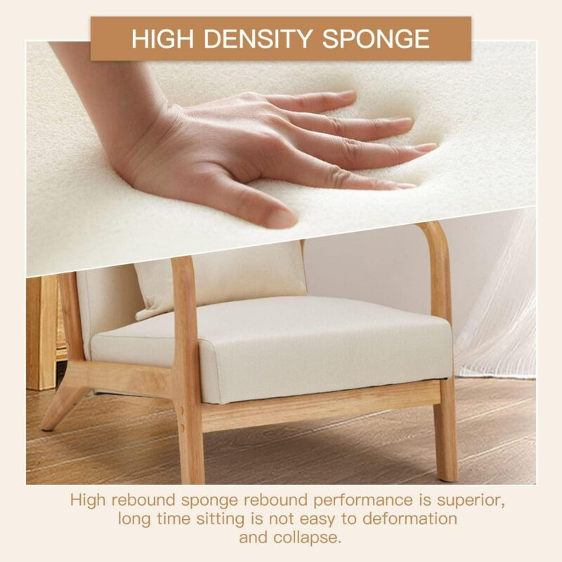 AECOJOY Modern White Accent Chair - Image 7