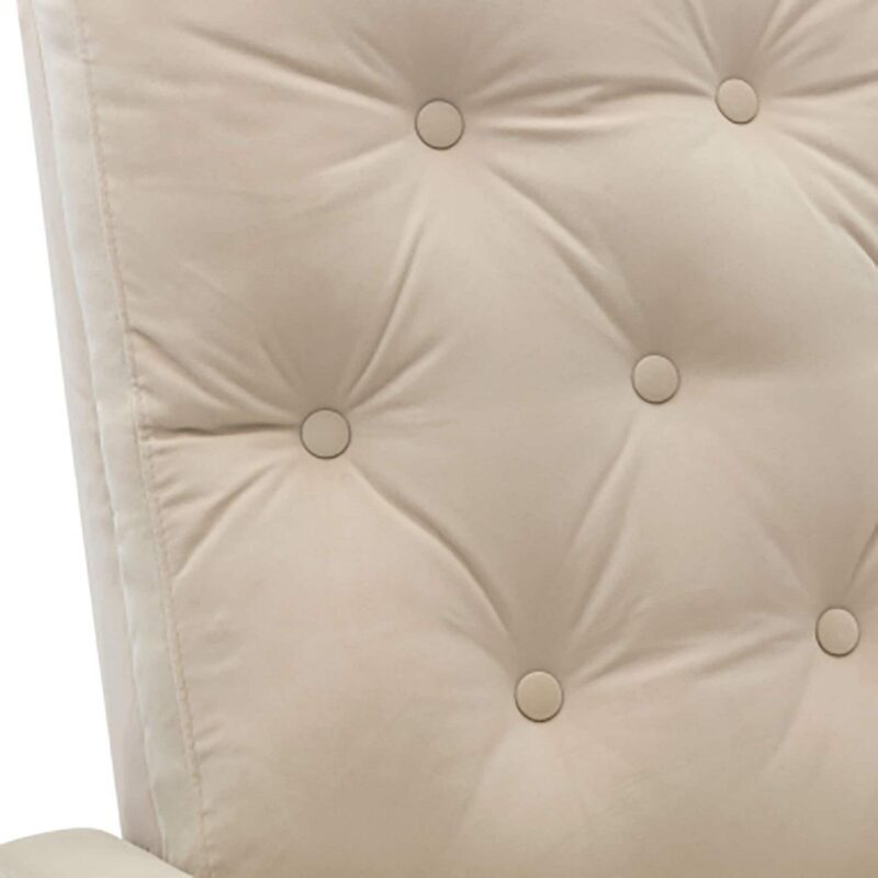 AHIOU HOME Brayden Modern Beige Velvet Rocking Chair - Image 7