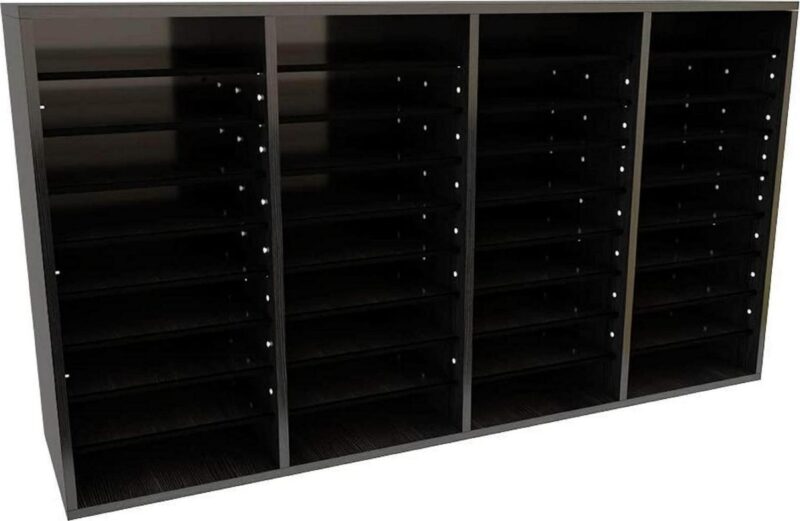 AdirOffice 36-Compartment Black MDF File Organizer - Image 4