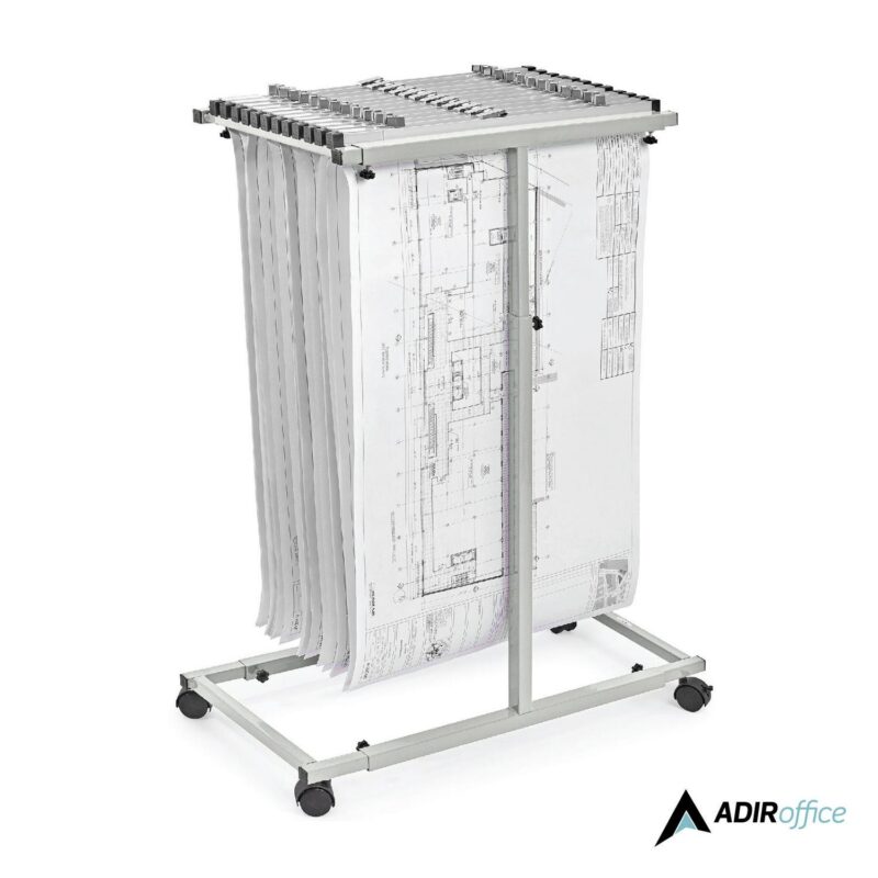 AdirOffice Blueprint Steel Vertical Plan Center, Grey