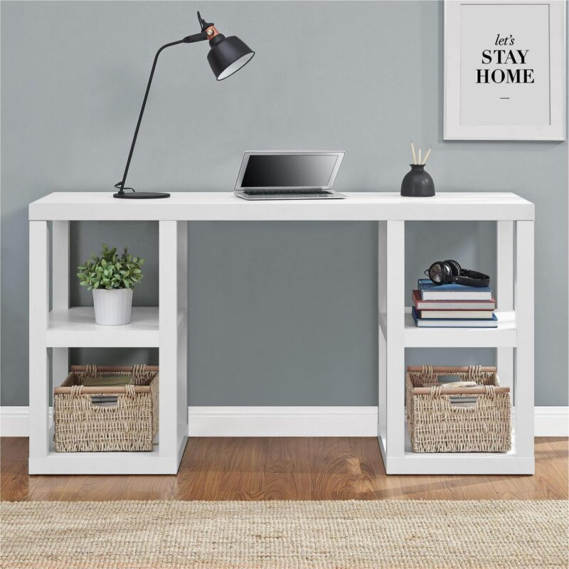 Ameriwood Home Ira 60-Inches White Computer desk - Image 3