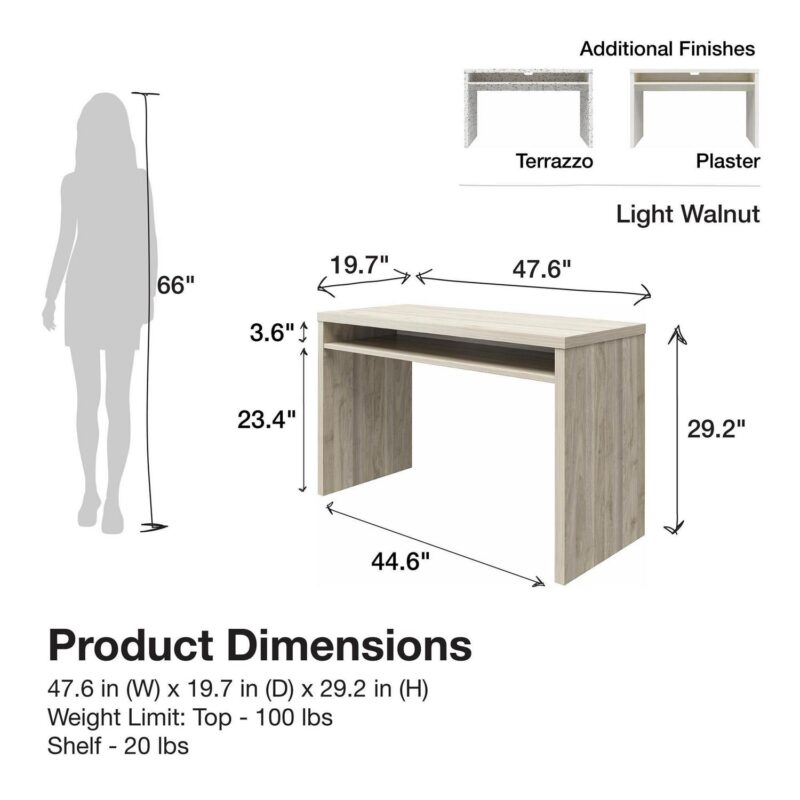 Ameriwood Home Winston 47.60-Inches Brown Modern/Contemporary Computer desk - Image 11