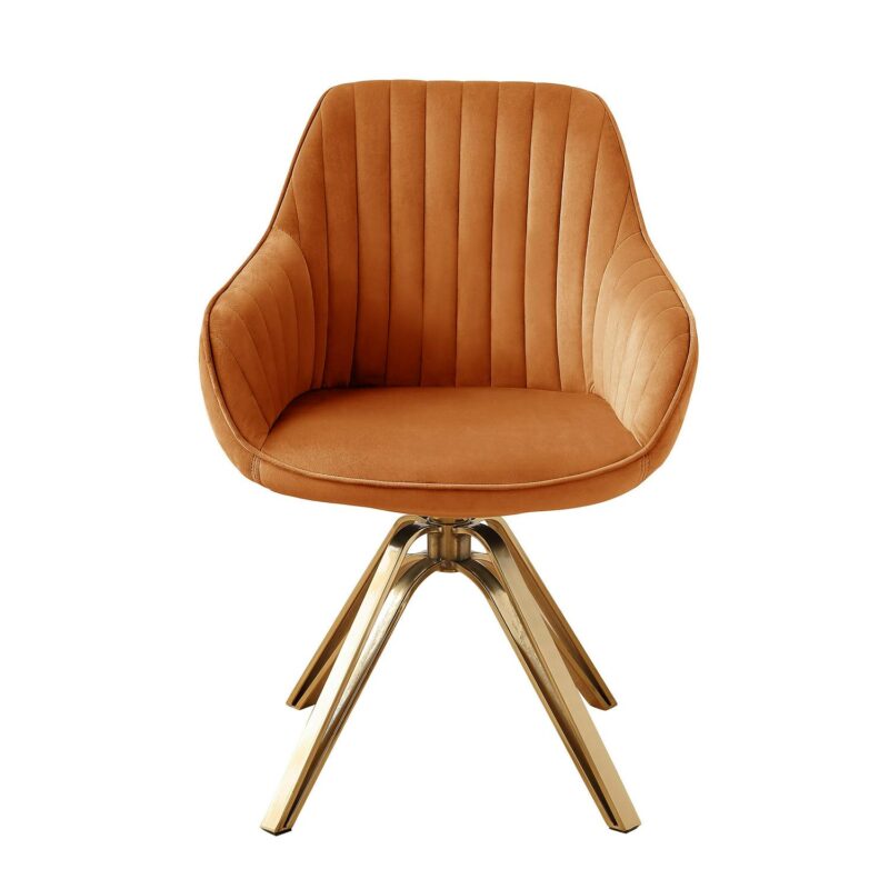 Art Leon Midcentury Cinnamon Swivel Accent Chair - Image 3