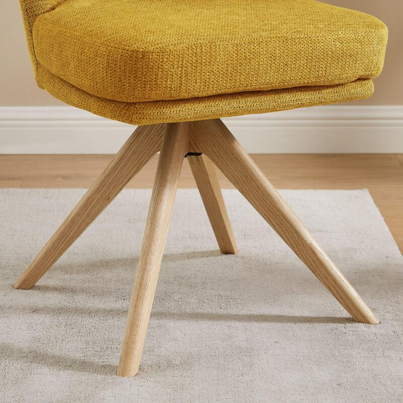 Art Leon Modern Yellow Swivel Accent Chair - Image 7