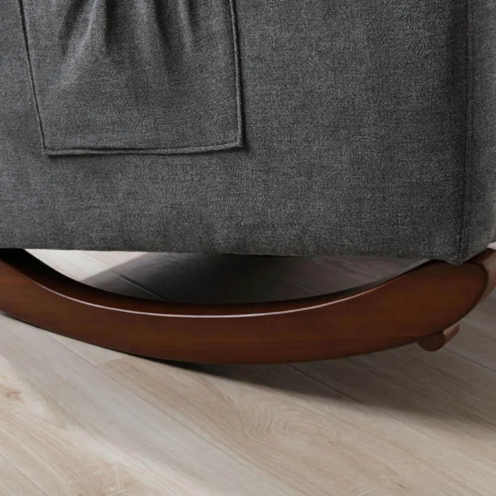 Bayfeve Single Sofa Reclining Chair Antique Gray Velvet Upholstered Tufted Recliner 12 Bayfeve Single Sofa Reclining Chair Antique Gray Velvet Upholstered Tufted Recliner - Image 12