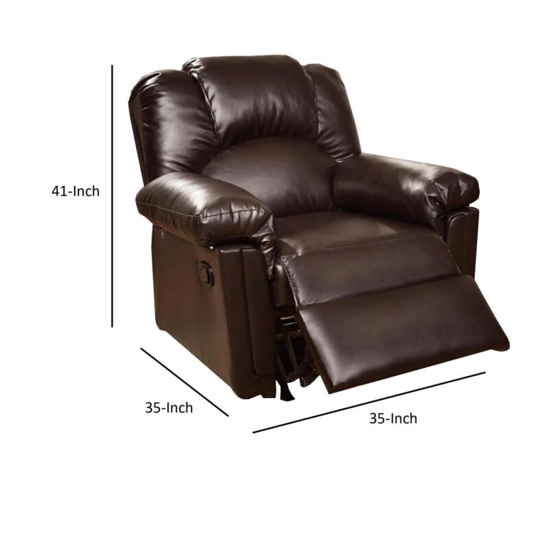 Benzara Brown Recliner - Image 4