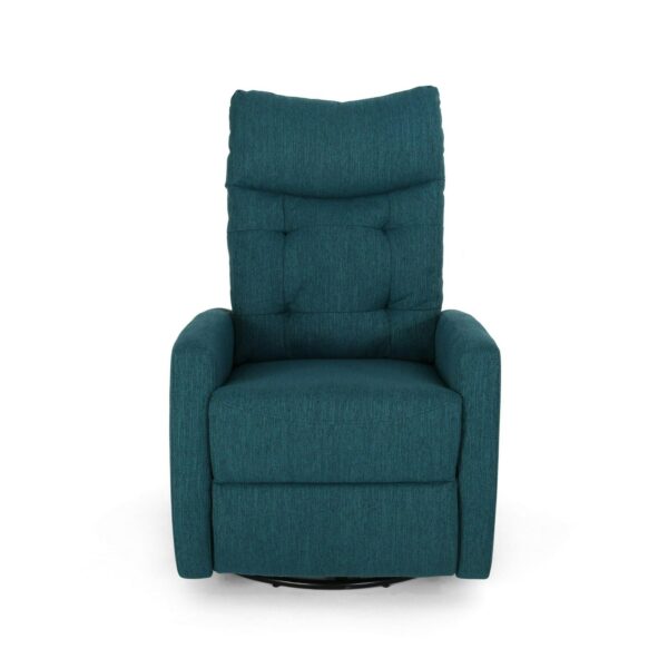 Best Selling Home Decor Blue Polyester Upholstered Tufted Swivel Recliner