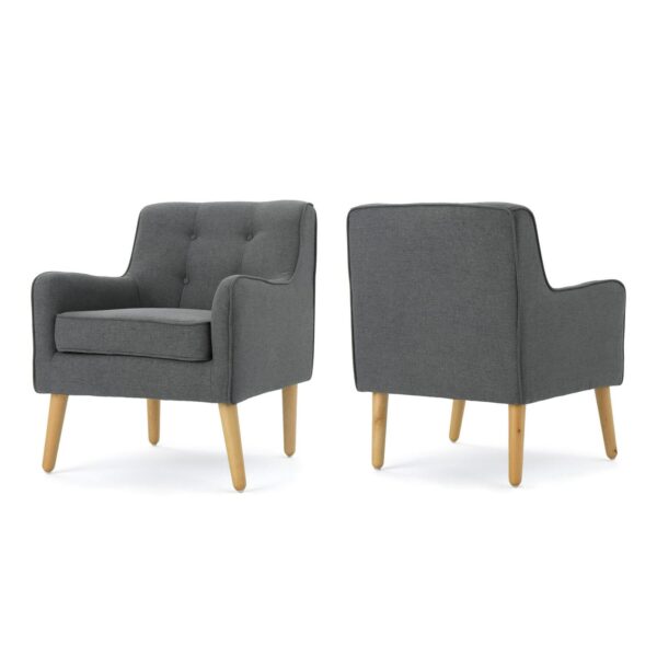 Best Selling Home Decor 2 Felicity Midcentury Charcoal/Natural Accent Chair