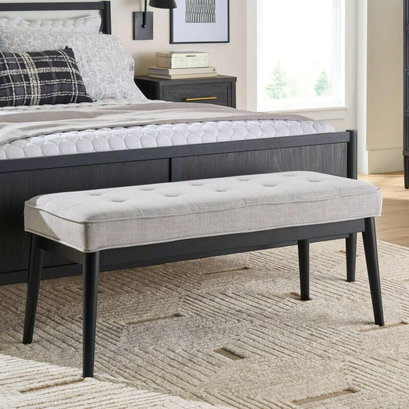Better Homes and Gardens Colton 44  Upholstered Accent Bench, Gray - Image 2
