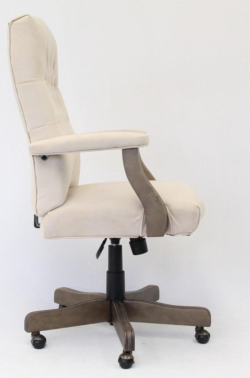 Boss Office Products Champagne Contemporary Ergonomic Adjustable Height Swivel Upholstered Executive Chair - Image 3