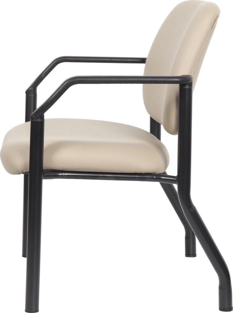 Boss Office Products Black Contemporary Ergonomic Vinyl Reception Chair - Image 6