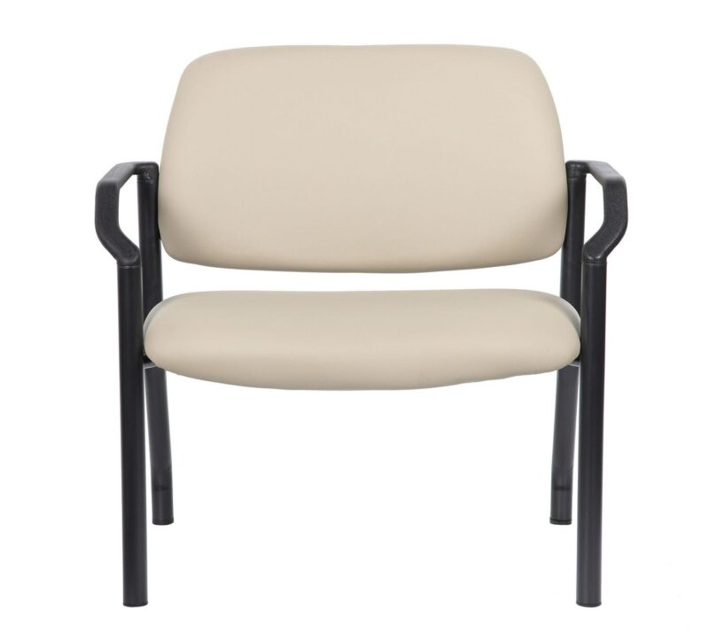 Boss Office Products Black Contemporary Ergonomic Vinyl Reception Chair - Image 4