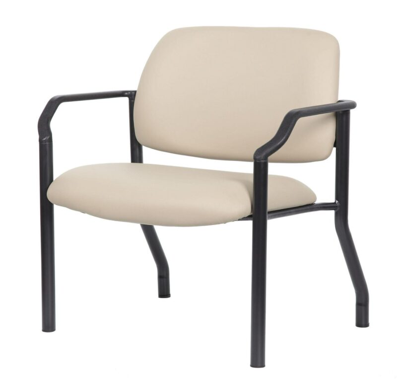 Boss Office Products Black Contemporary Ergonomic Vinyl Reception Chair - Image 5