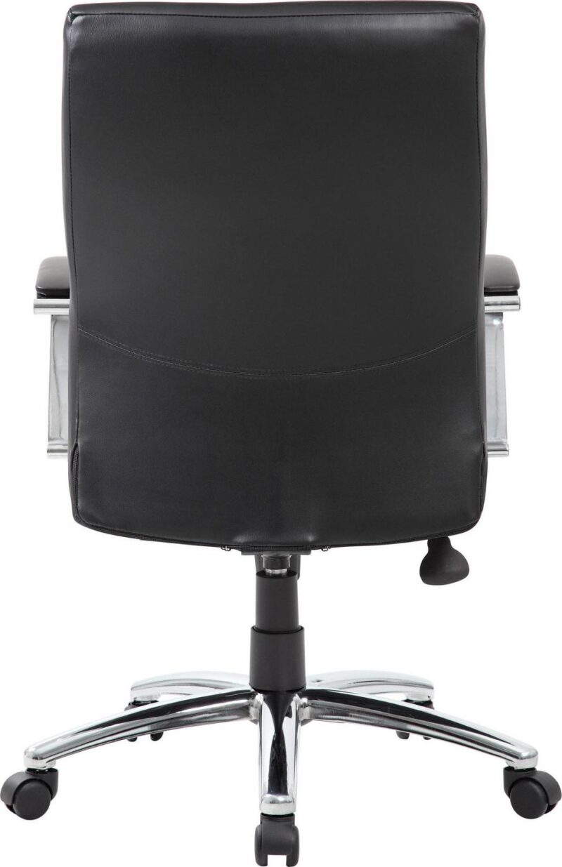 Boss Office Products Black Contemporary Ergonomic Adjustable Height Swivel Upholstered Executive Chair - Image 4