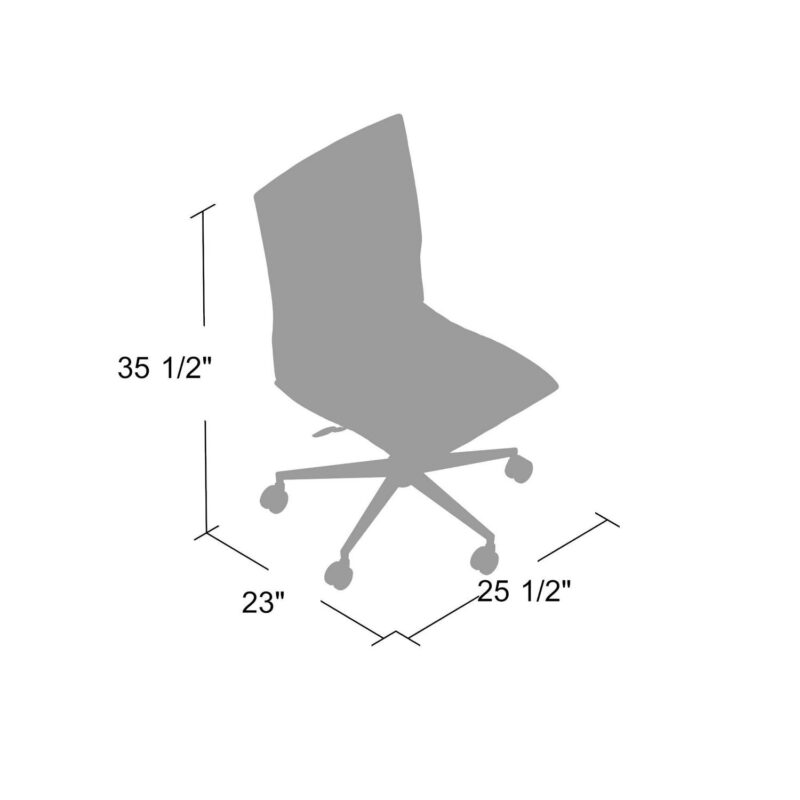 Boss Office Products Grey Contemporary Ergonomic Adjustable Height Swivel Upholstered Task Chair - Image 7