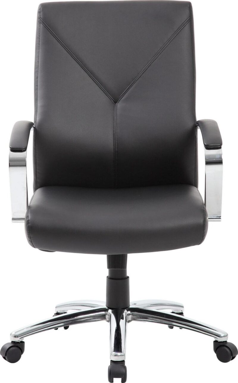 Boss Office Products Black Contemporary Ergonomic Adjustable Height Swivel Upholstered Executive Chair - Image 5