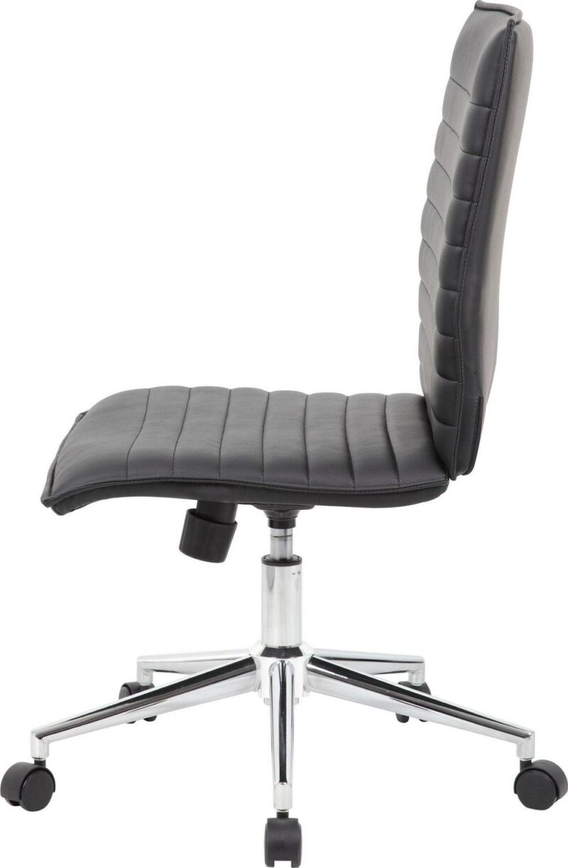 Boss Office Products Grey Contemporary Ergonomic Adjustable Height Swivel Upholstered Task Chair - Image 2