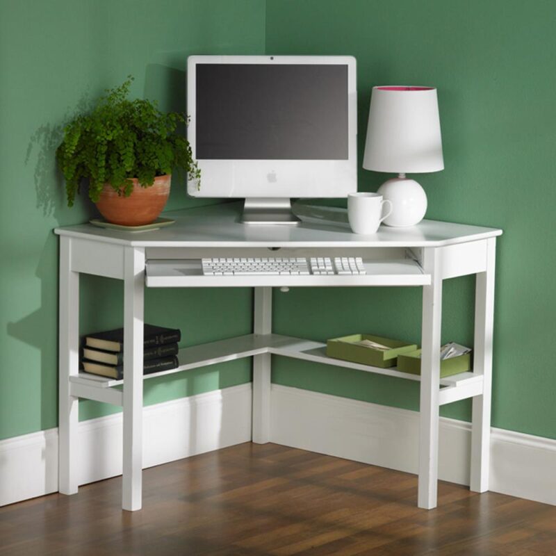 Boston Loft Furnishings 48-Inches White Modern/Contemporary Birch Corner desk - Image 2