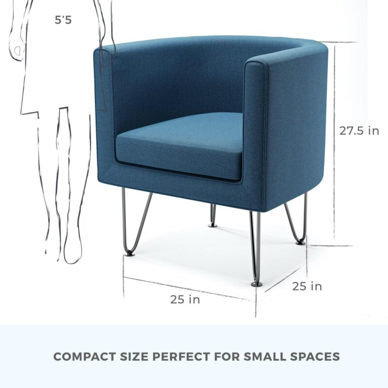 Brookside Claire Modern Navy Accent Chair - Image 5