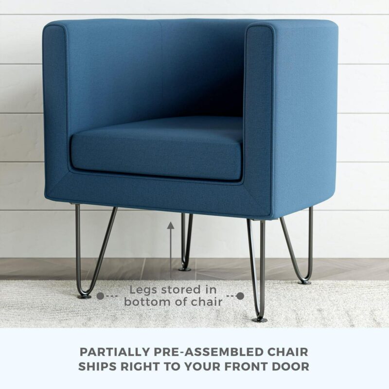 Brookside Claire Modern Navy Accent Chair - Image 3