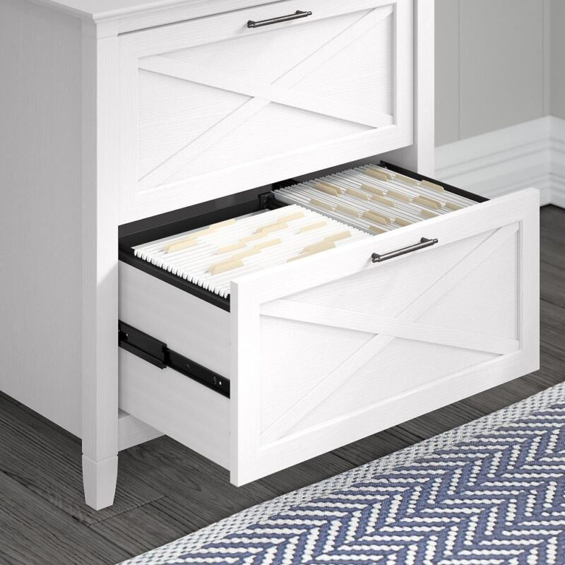 Bush Furniture Key West Pure White Oak 2 -Drawer 30-Inches File Cabinet - Image 5