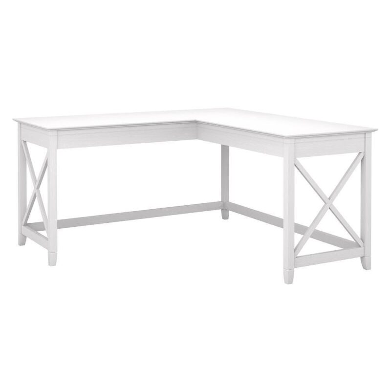 Bush Furniture Key West 60-Inches White Modern/Contemporary L-shaped desk
