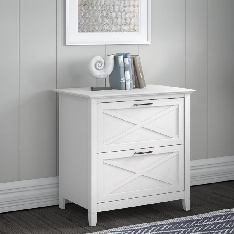 Bush Furniture Key West Pure White Oak 2 -Drawer 30-Inches File Cabinet - Image 2