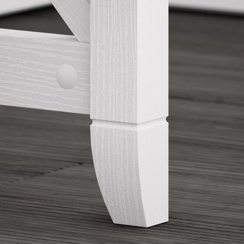 Bush Furniture Key West 60-Inches White Modern/Contemporary L-shaped desk - Image 4