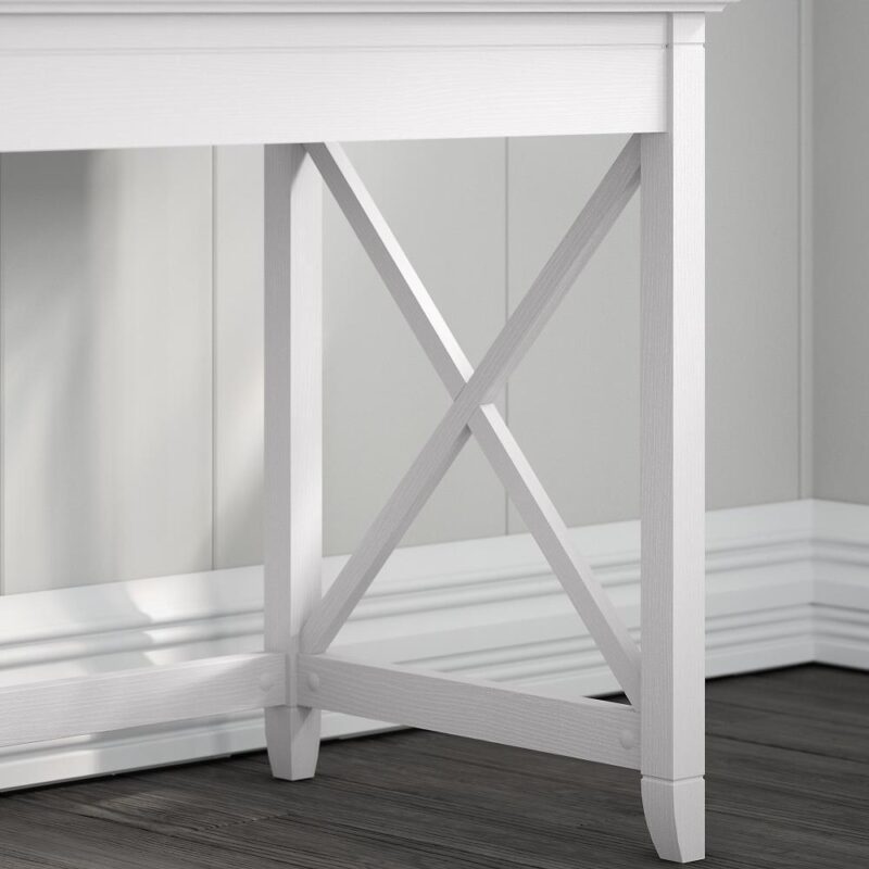 Bush Furniture Key West 60-Inches White Modern/Contemporary L-shaped desk - Image 3