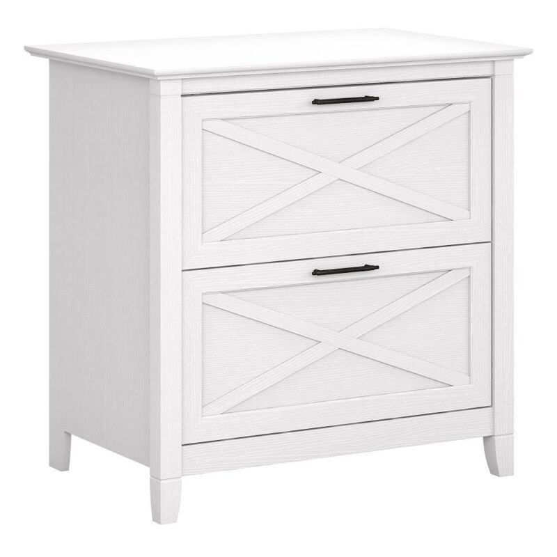 Bush Furniture Key West Pure White Oak 2 -Drawer 30-Inches File Cabinet