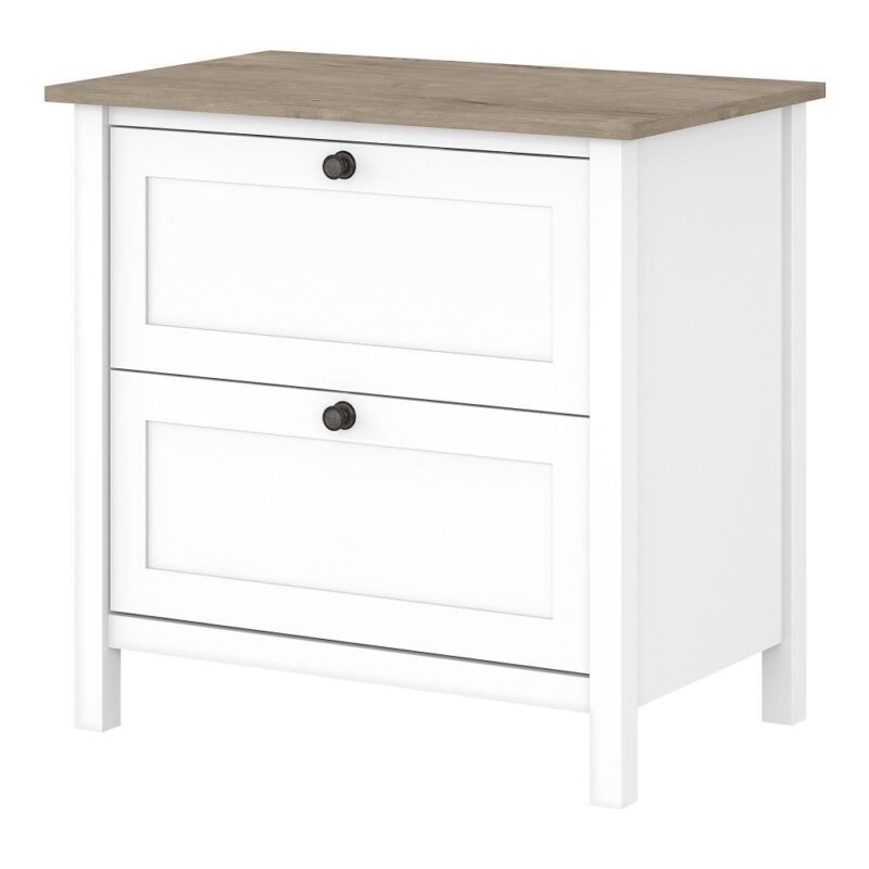 Bush Furniture Mayfield Pure White 2 -Drawer 30.79-Inches File Cabinet