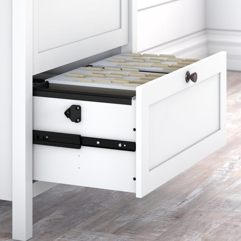 Bush Furniture Mayfield Pure White 2 -Drawer 30.79-Inches File Cabinet - Image 4