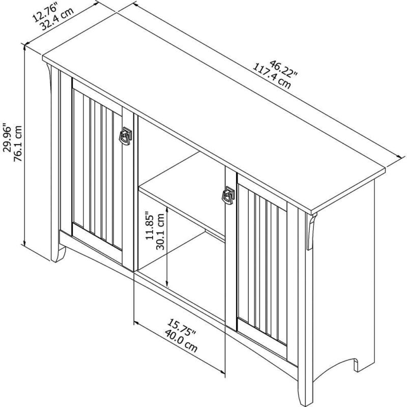 Bush Furniture Salinas 6 -Shelf Cape Cod Gray Office Cabinet - Image 6
