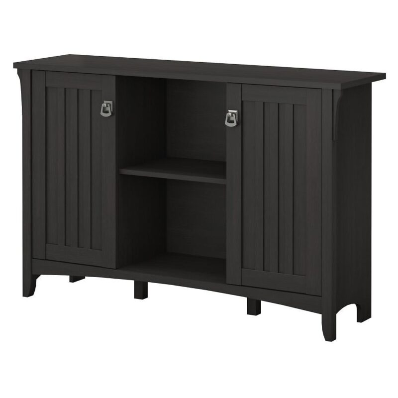 Bush Furniture Salinas 6 -Shelf Vintage Black Office Cabinet