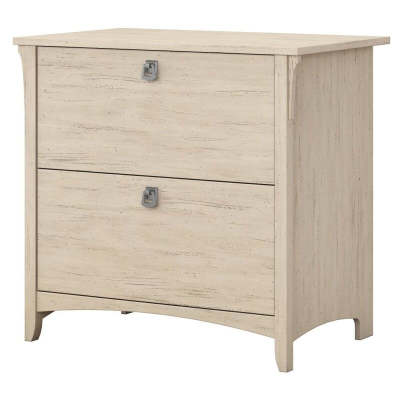 Bush Furniture Salinas Antique White 2 -Drawer 31.73-Inches File Cabinet