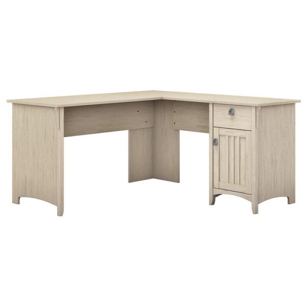 Bush Furniture Salinas 60-Inches White Modern/Contemporary L-shaped desk