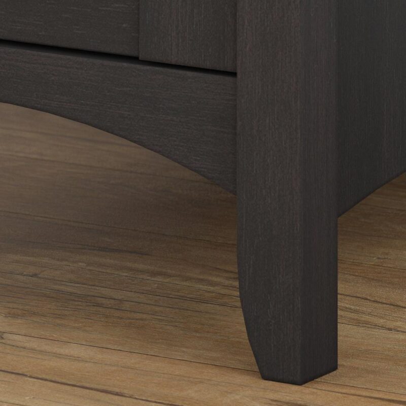Bush Furniture Salinas 6 -Shelf Vintage Black Office Cabinet - Image 5