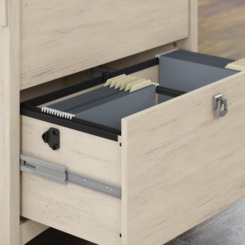 Bush Furniture Salinas Antique White 2 -Drawer 31.73-Inches File Cabinet - Image 3