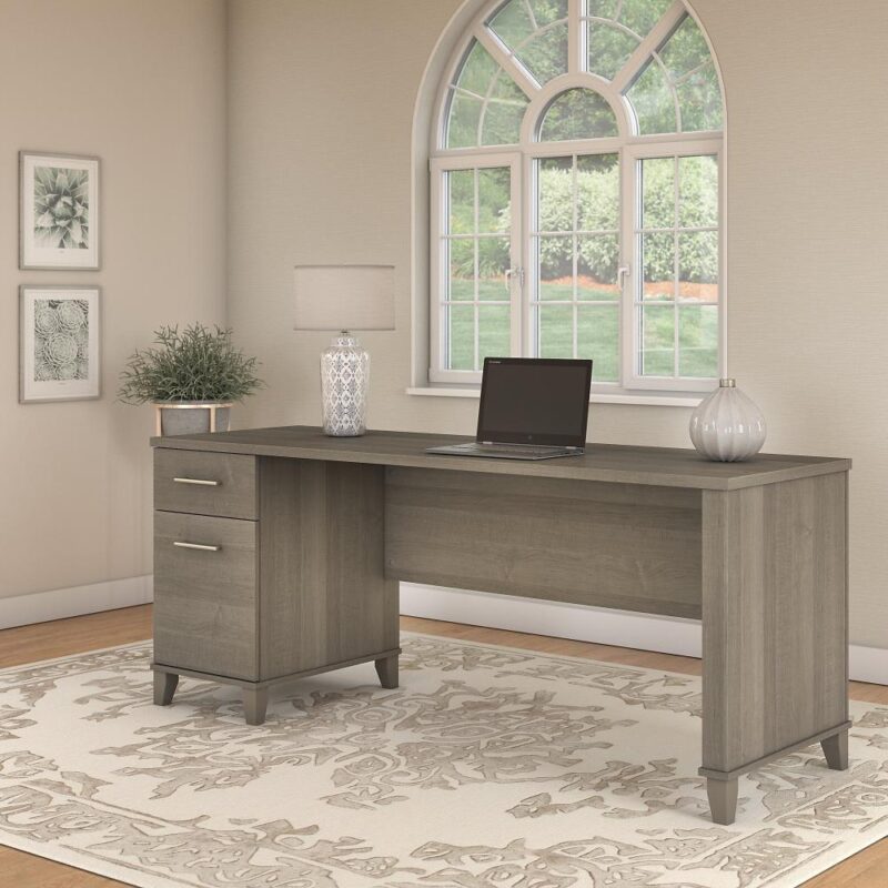 Bush Furniture Somerset 71.02-Inches Gray Standing desk - Image 2