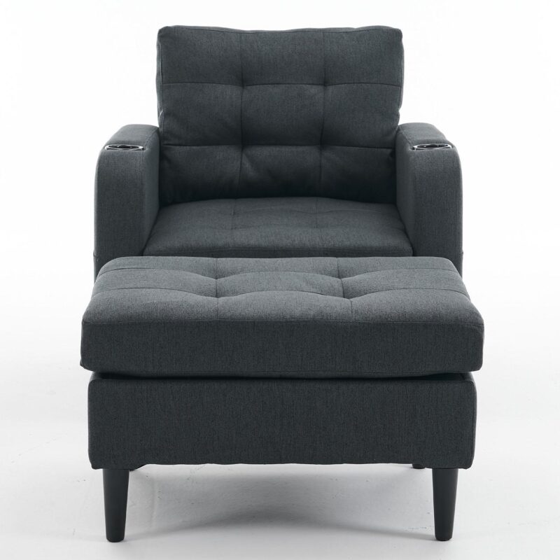Bybafun Casual Gray Accent Chair - Image 17