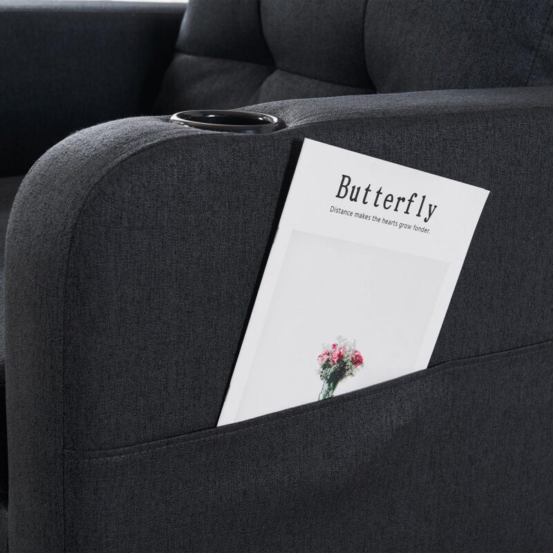 Bybafun Casual Gray Accent Chair - Image 13