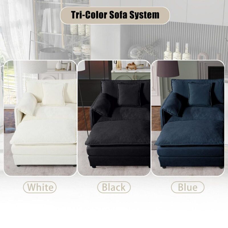 Bybafun Country Beige for sofa chair Chenille Club Chair - Image 3
