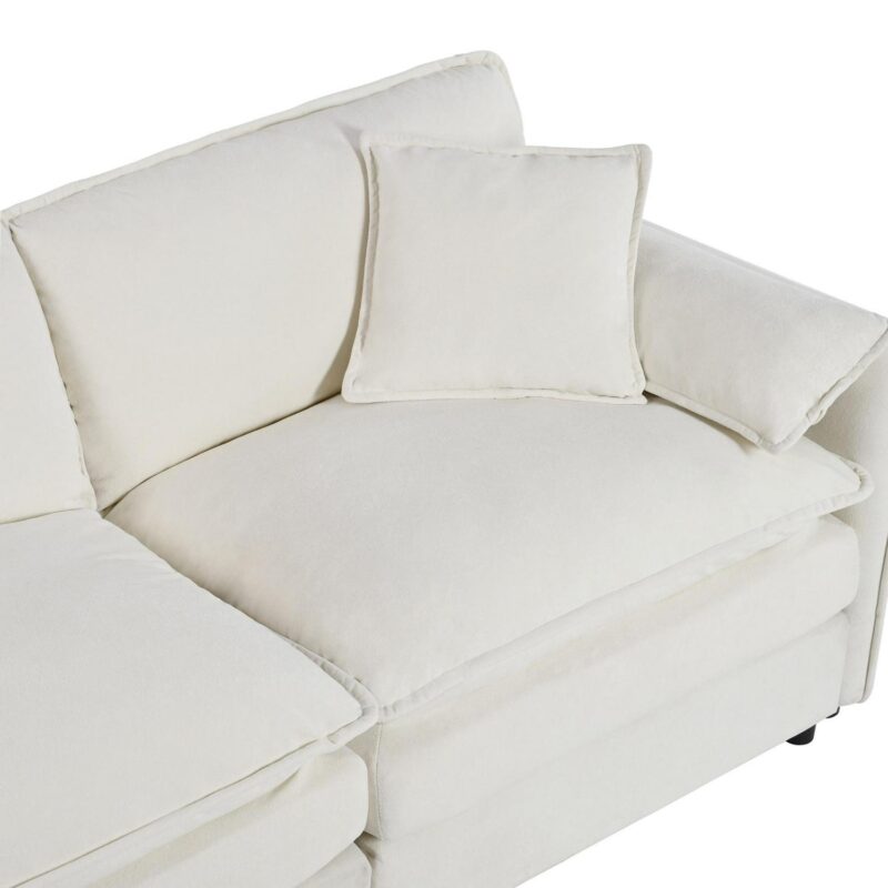 Bybafun Country Beige for sofa chair Chenille Club Chair - Image 6