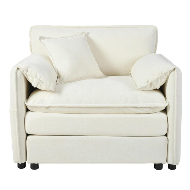 Bybafun Country Beige for sofa chair Chenille Club Chair