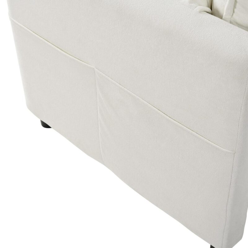 Bybafun Country Beige for sofa chair Chenille Club Chair - Image 16