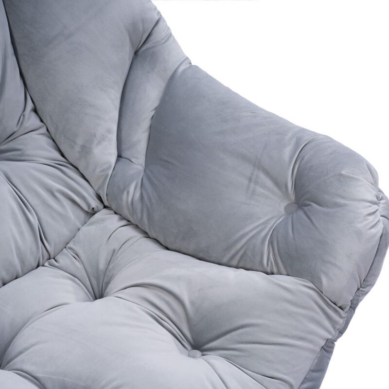 Bybafun Midcentury Light Gray Accent Chair - Image 7
