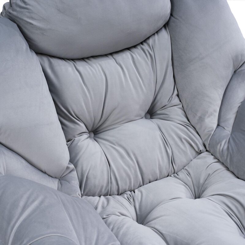 Bybafun Midcentury Light Gray Accent Chair - Image 10